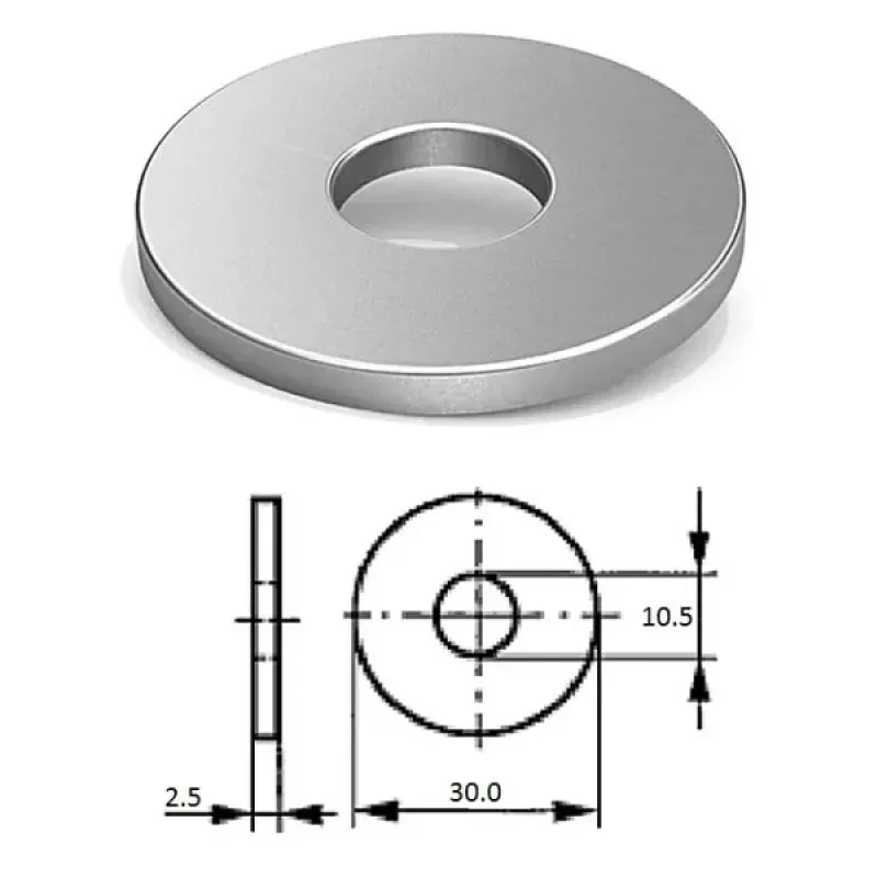 ZONBIX Шайба кузовная M10 нерж.A2 (100 шт)