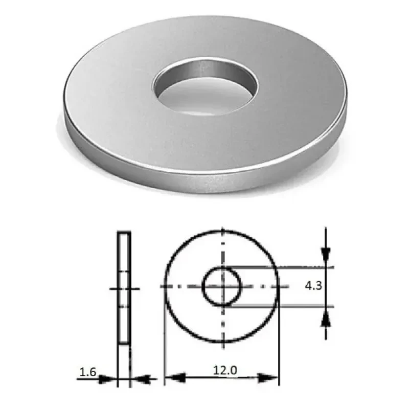 Шайба кузовная M 4 нерж.A2