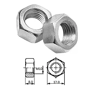 Гайка M10 нерж.A2 D934 M10-1.50