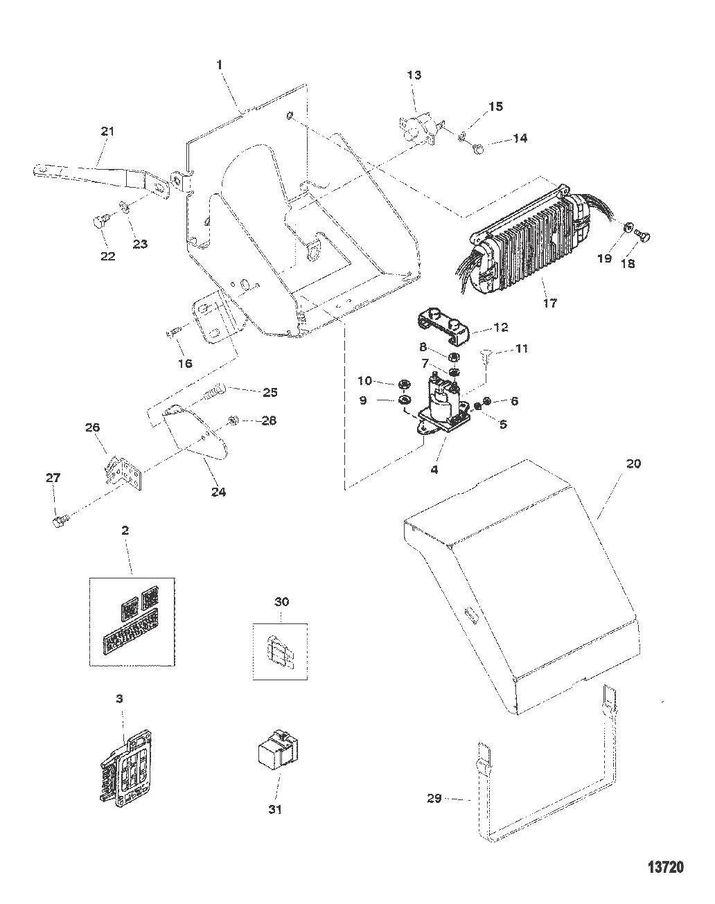 Электрические компоненты (С/н-0L304599 и ниже)