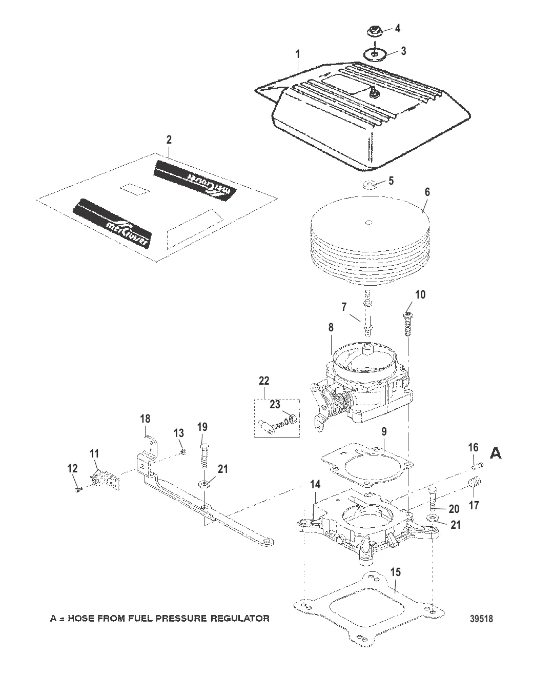 Воздухозаборная камера и пламегаситель (С/н 0L304600 и выше)