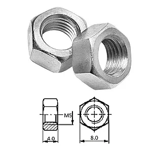 Гайка M 5 нерж.A2 (100 шт) D934 M 5-0.8