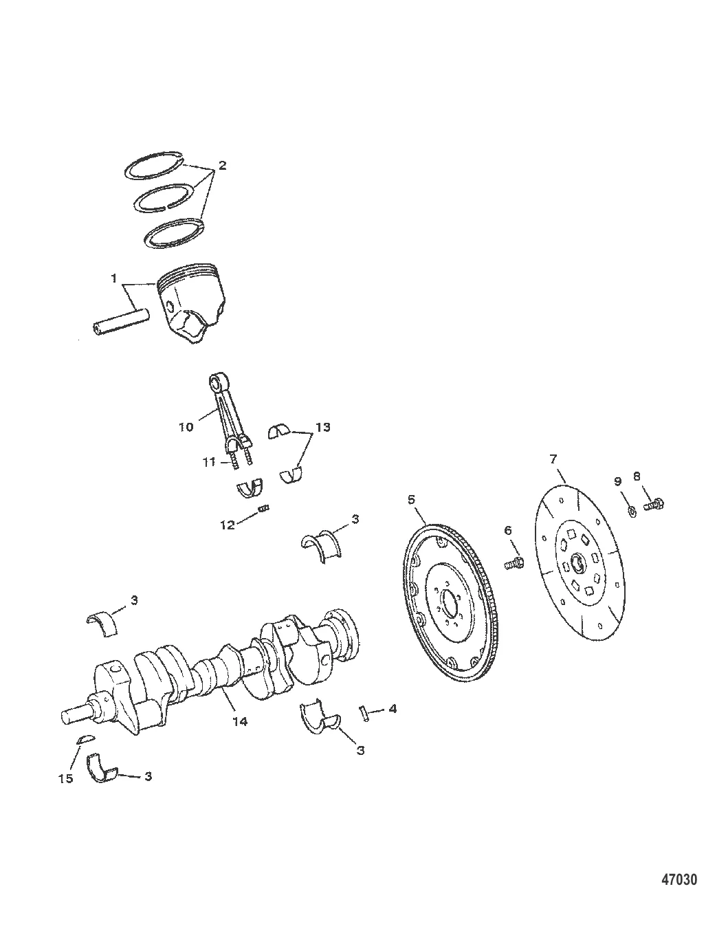 КОЛЕНЧАТЫЙ ВАЛ ПОРШНИ И СОЕД. СТЕРЖНИ