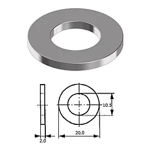 Шайба M10 нерж.A2 (10 шт) D125A-A2 M10_010