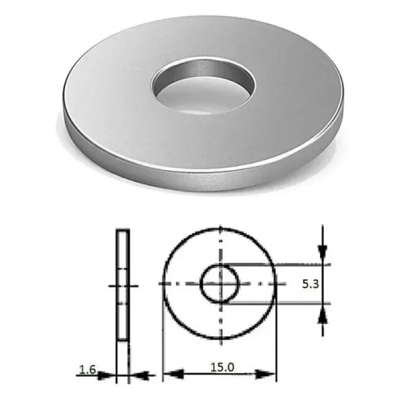 ZONBIX Шайба кузовная M 5 нерж.A2