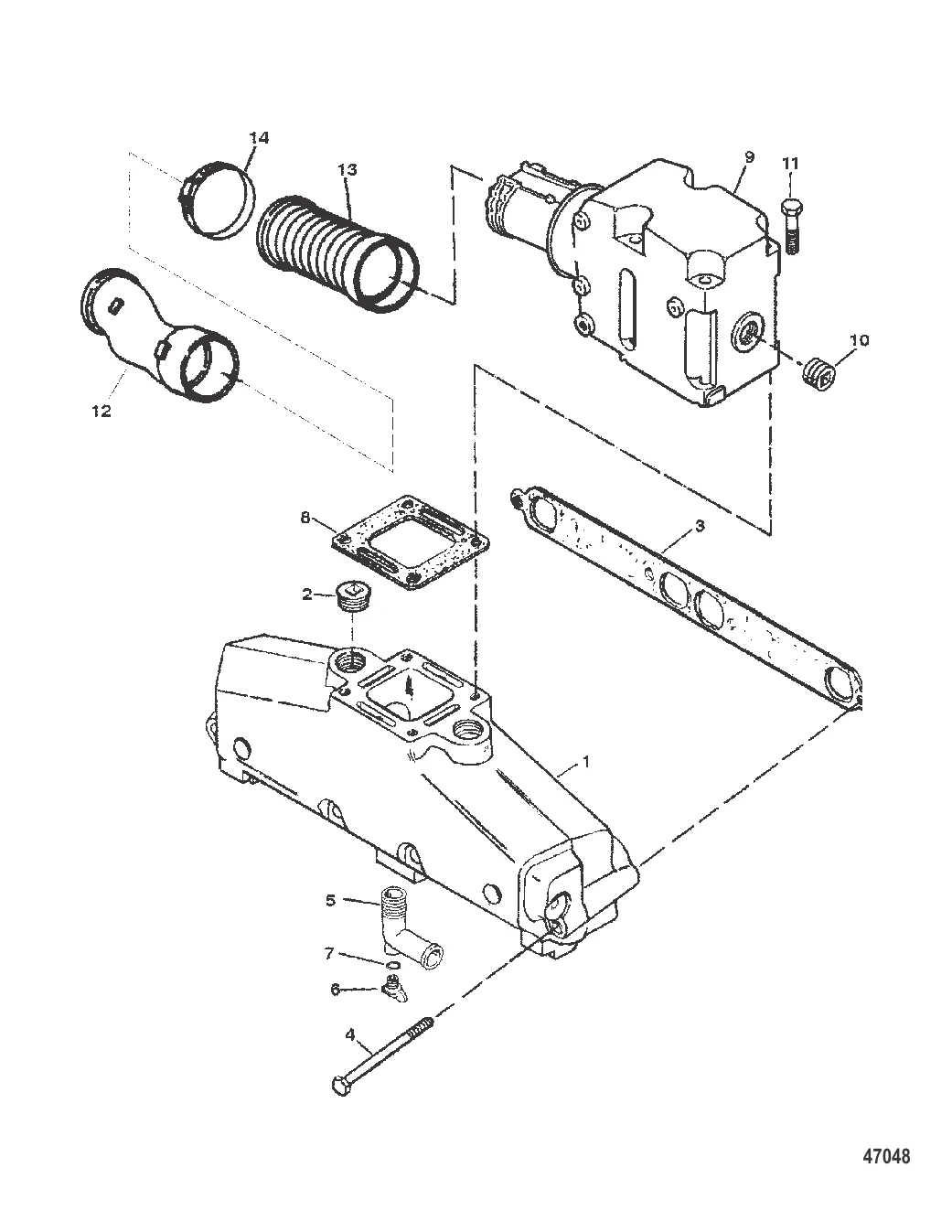 ВЫХЛОПНОЙ КОЛЛЕКТОР И ВЫХЛОПНОЙ КОЛЕНЧАТЫЙ ПАТРУБОК