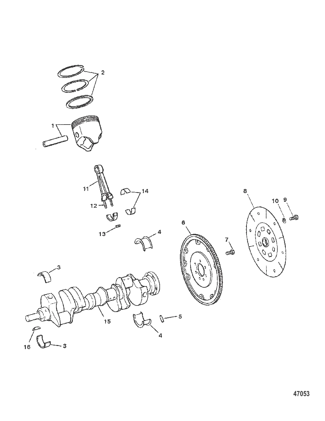 КОЛЕНЧАТЫЙ ВАЛ ПОРШНИ И СОЕД. СТЕРЖНИ