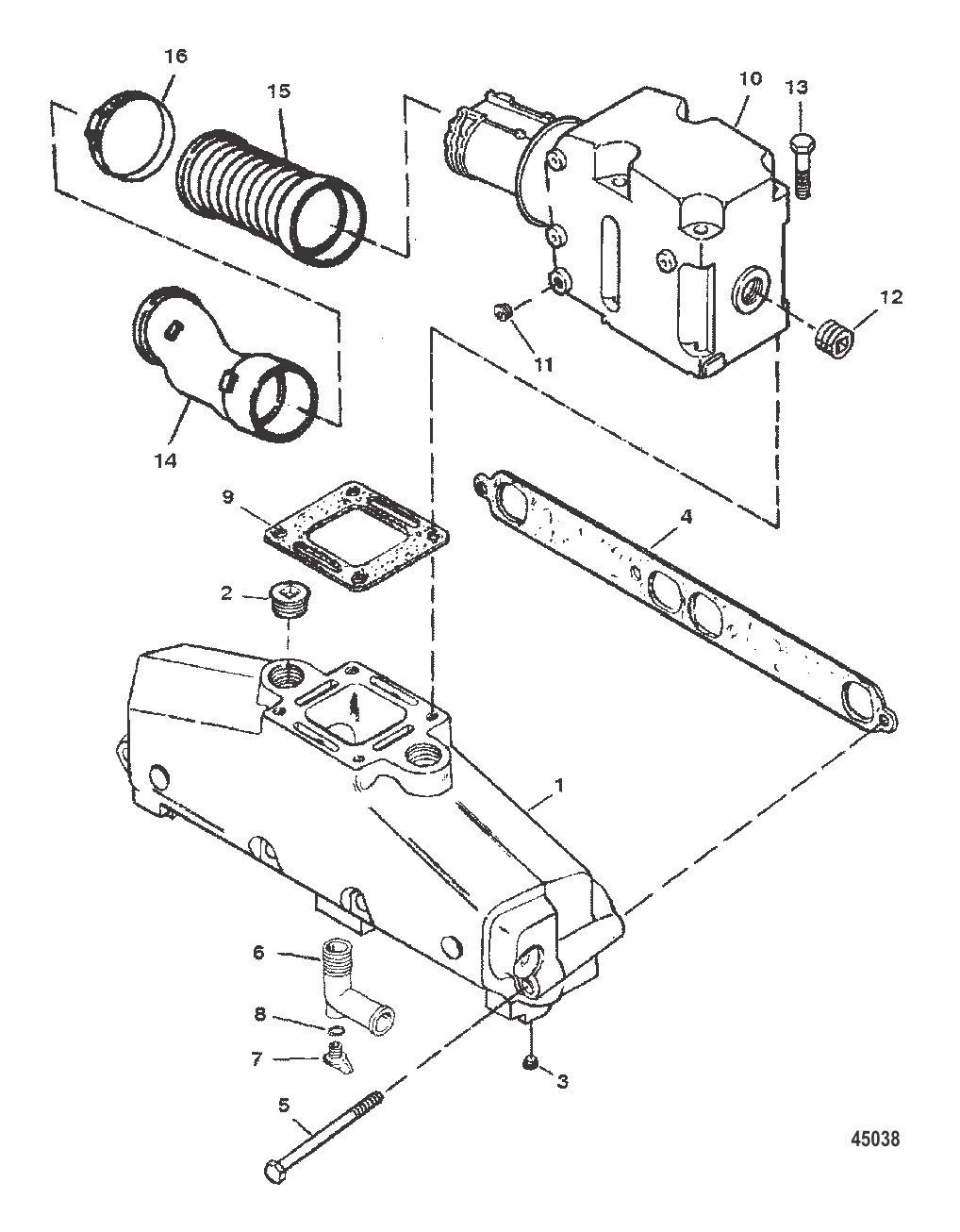 ВЫХЛОПНОЙ КОЛЛЕКТОР И ВЫХЛОПНОЙ КОЛЕНЧАТЫЙ ПАТРУБОК