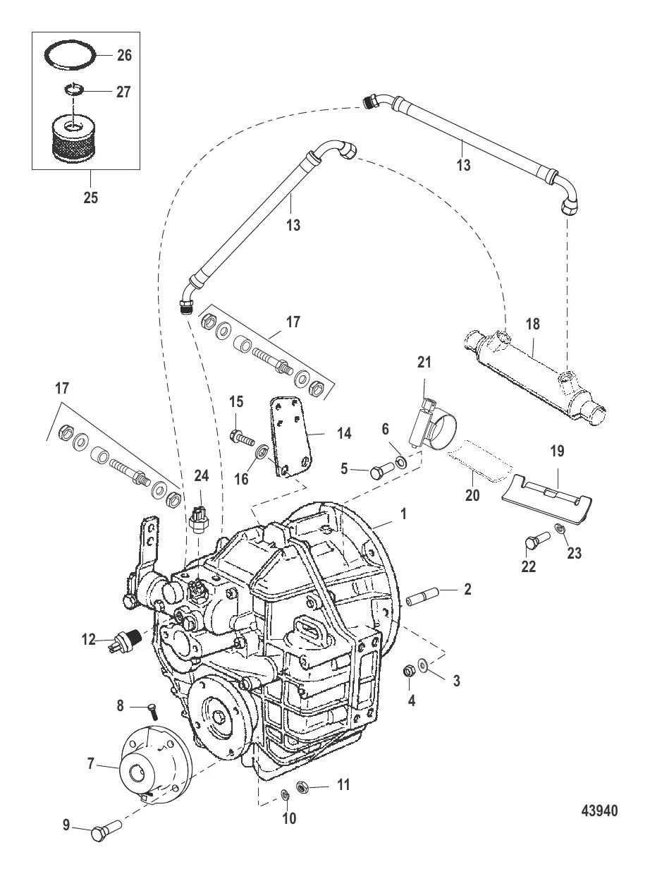 Трансмиссия и связанные детали (Hurth 630)