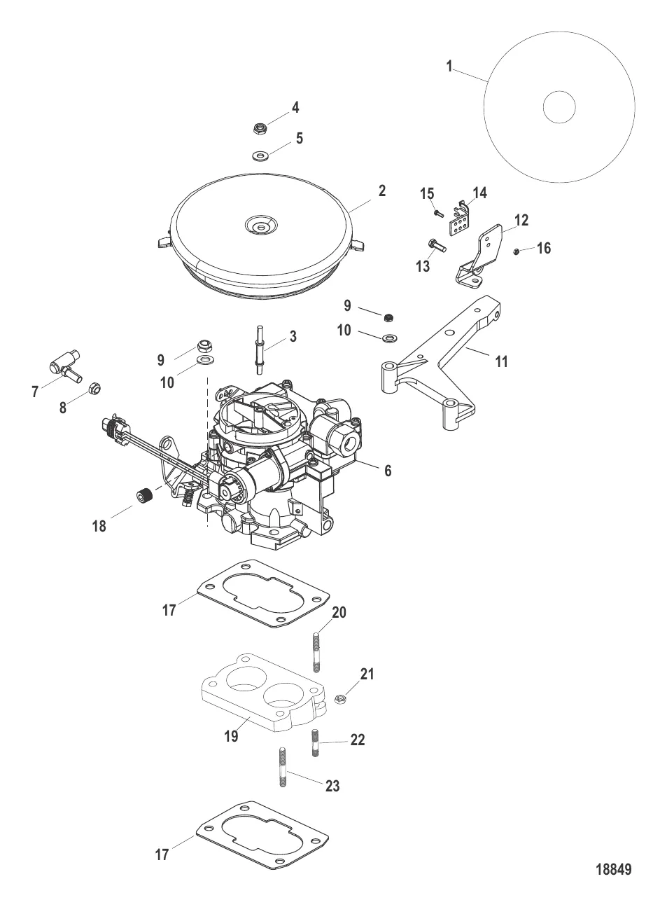 Карбюратор и тяга газа 2-диффузорный