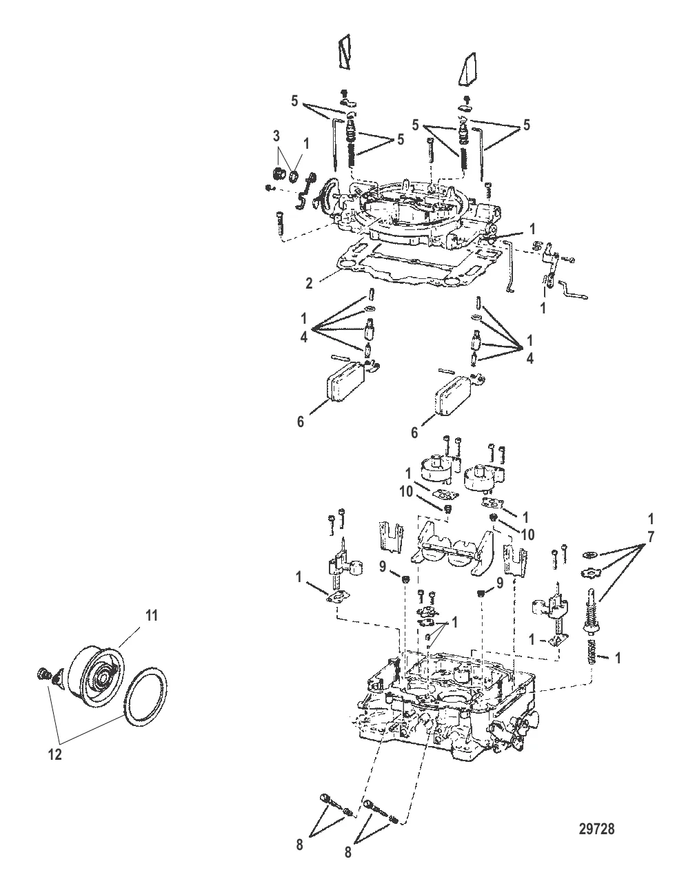 Карбюратор Четырехдиффузорный