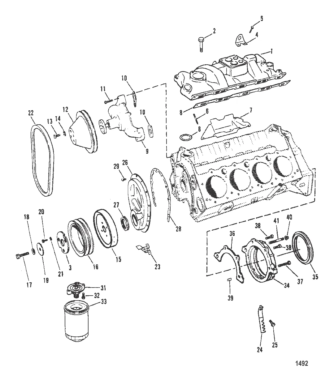 Intake Manifold & Front Cover (Design I) Stamped