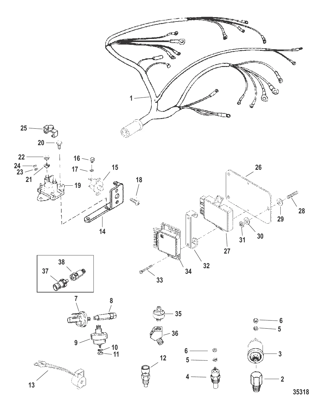 WIRING HARNESS AND ELECTRICAL COMPONENTS