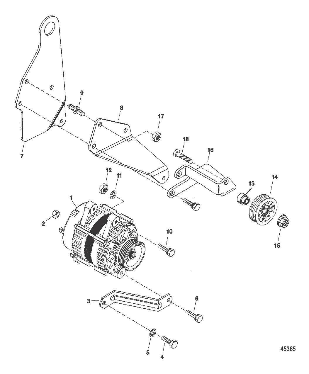ГЕНЕРАТОР И КРОНШТЕЙНЫ (DELCO)