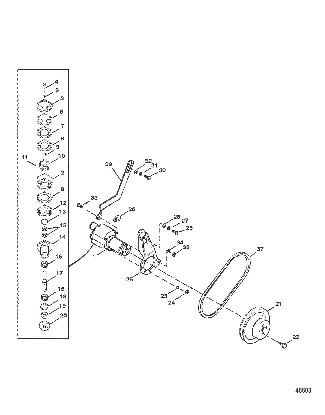 НАСОС ДЛЯ ЗАБОРТНОЙ ВОДЫ В СБОРЕ