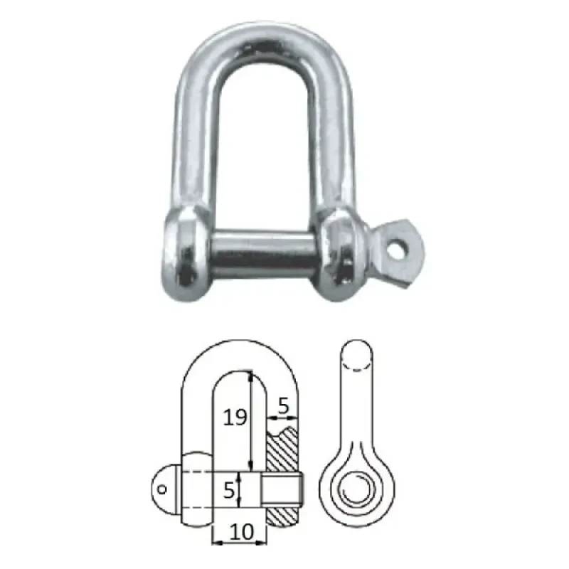 CIM Скоба такелажная с винтовым пальцем 5 мм оцинков.сталь