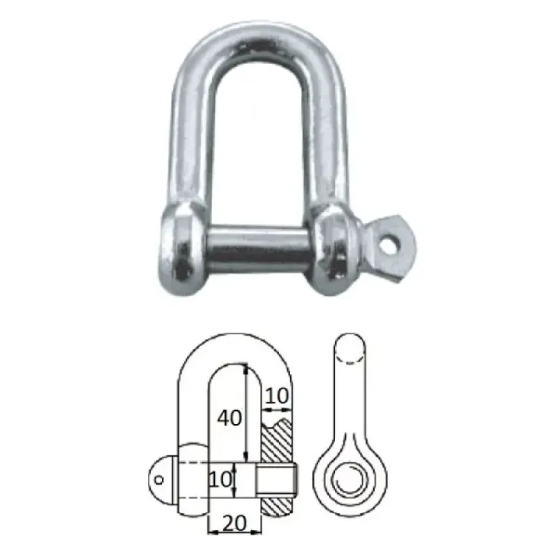 CIM Скоба такелажная с винтовым пальцем 10 мм оцинков.сталь