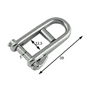 Скоба такелажная с пальцем 5 мм AISI 316 2430-0105