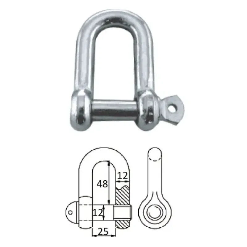 CIM Скоба такелажная с винтовым пальцем 12 мм оцинков.сталь