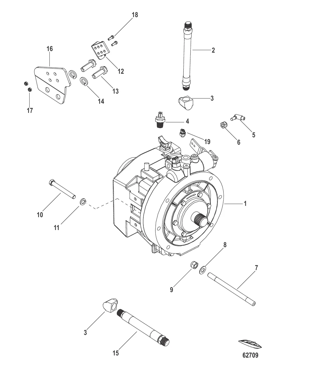 Трансмиссия и связанные детали (45C, механический)
