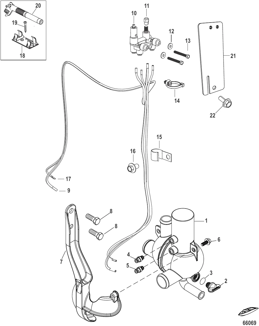 Водораспределительный корпус Пневматический слив