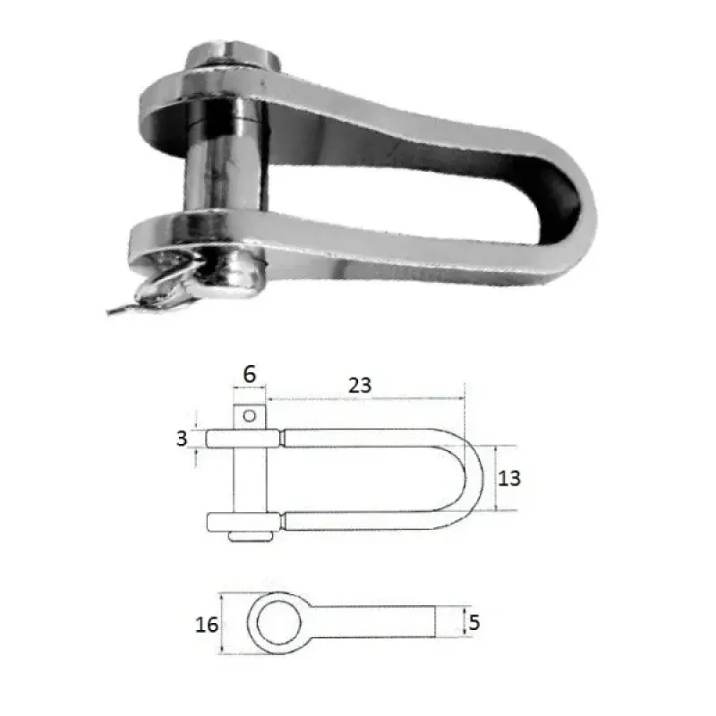 CIM Скоба такелажная 8 мм AISI 316