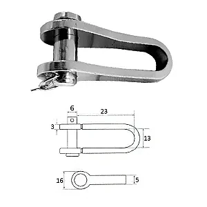 Скоба такелажная 8 мм AISI 316 2412-1106