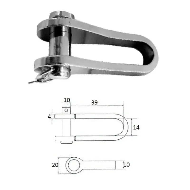 CIM Скоба такелажная 13 мм AISI 316