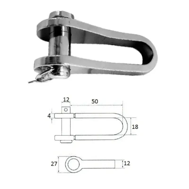 CIM Скоба такелажная 15 мм AISI 316
