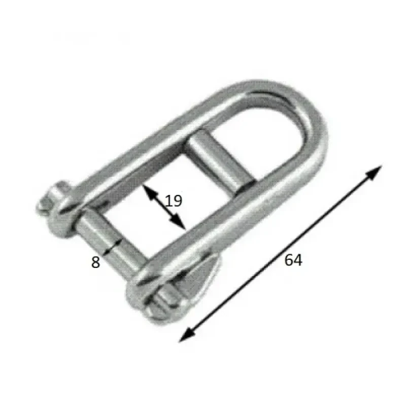 CIM Скоба такелажная с пальцем 8 мм AISI 316