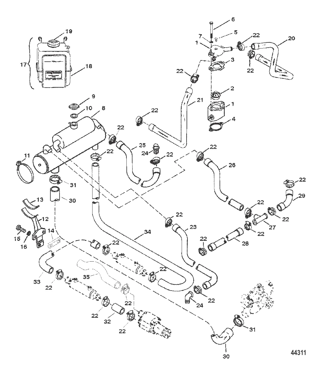 ЗАКРЫТАЯ СИСТЕМА ОХЛАЖДЕНИЯ (BORG WARNER 72)