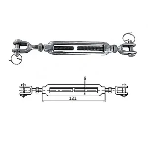 Талреп со стопорным болтом М 5 3108-0105