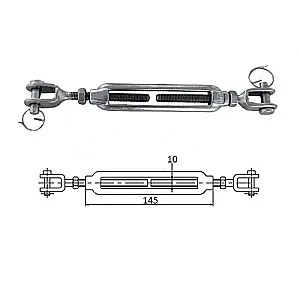 Талреп со стопорным болтом М 6 3108-0106
