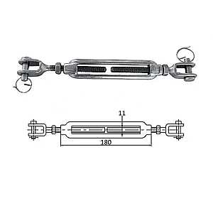 Талреп со стопорным болтом М 8 3108-0108