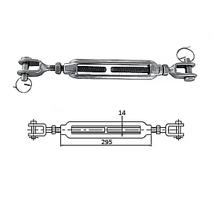 Талреп со стопорным болтом М12 3108-0112