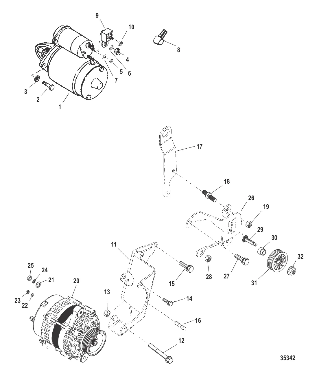 ГЕНЕРАТОР И СТАРТЕР (MANDO)