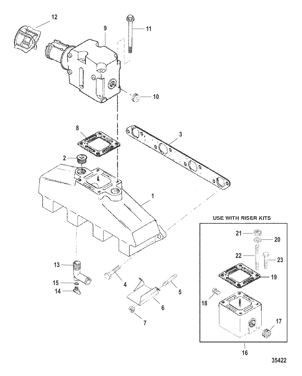 ВЫХЛОПНОЙ КОЛЛЕКТОР И ВЫХЛОПНОЙ КОЛЕНЧАТЫЙ ПАТРУБОК