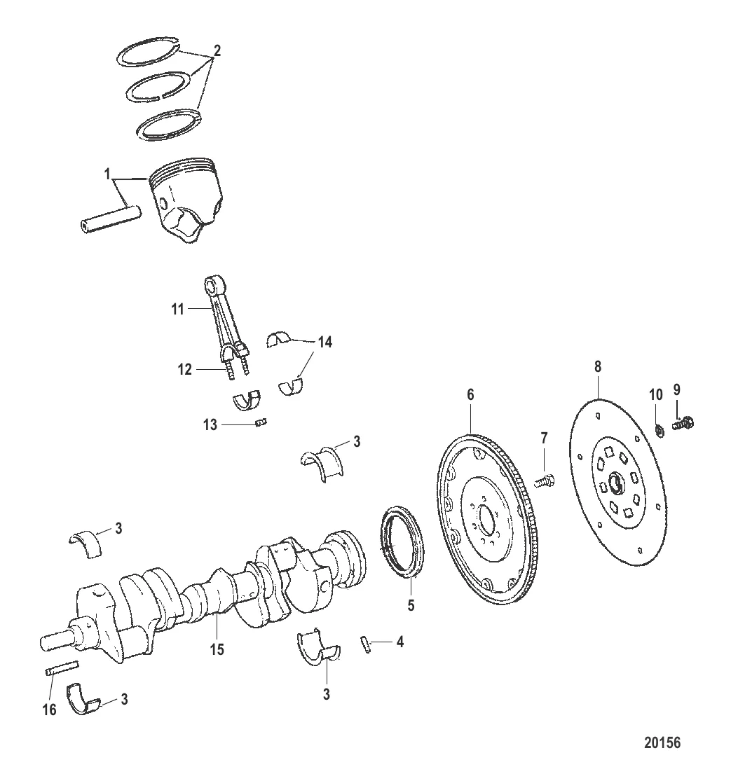 КОЛЕНЧАТЫЙ ВАЛ ПОРШНИ И СОЕД. СТЕРЖНИ