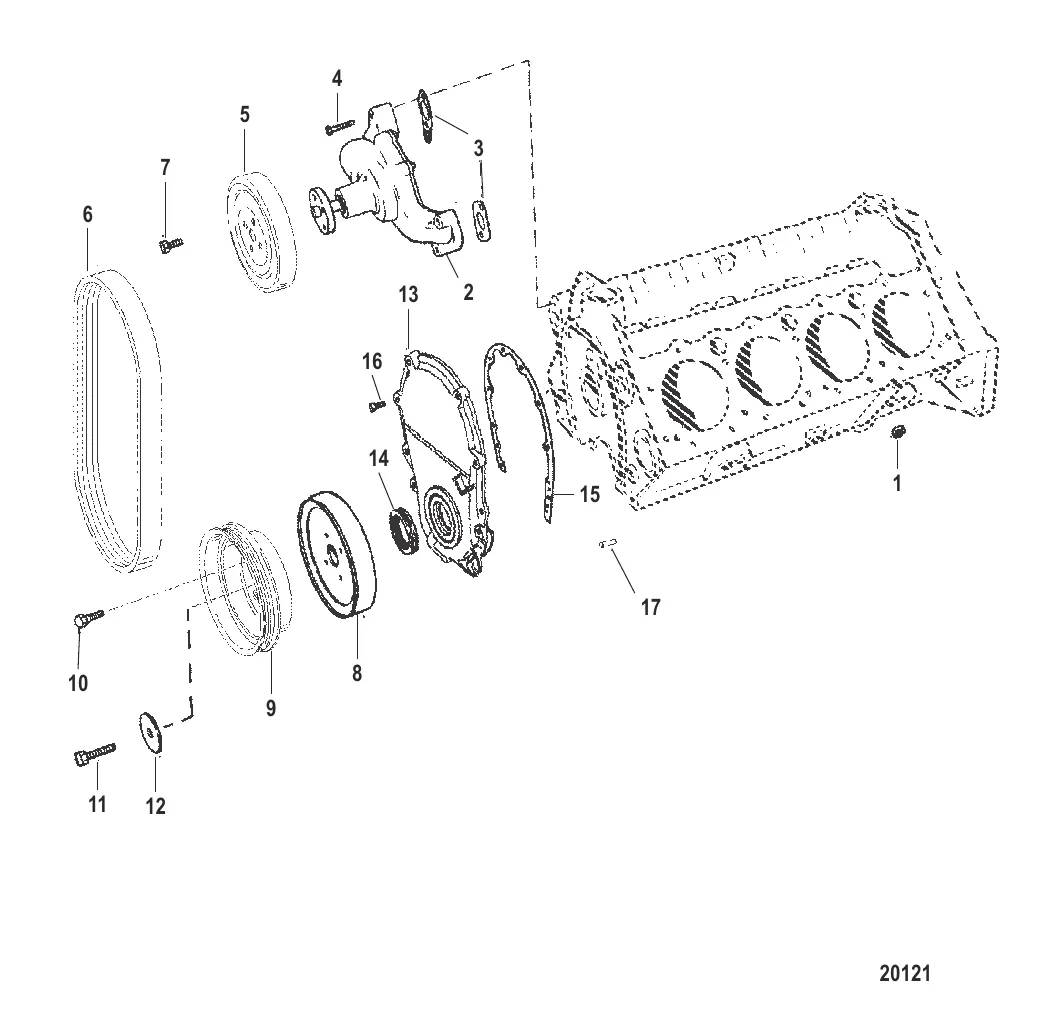 ВОДЯНОЙ НАСОС И ПЕРЕДНЯЯ КРЫШКА