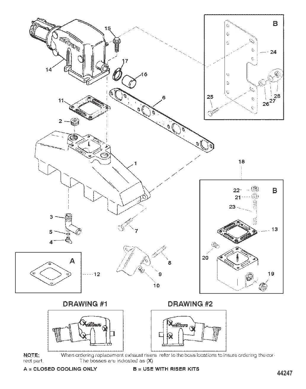 ВЫХЛОПНОЙ КОЛЛЕКТОР И ВЫХЛОПНОЙ КОЛЕНЧАТЫЙ ПАТРУБОК