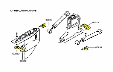 Комплект алюминиевых анодов BRAVO ONE KITBRAVOIAL