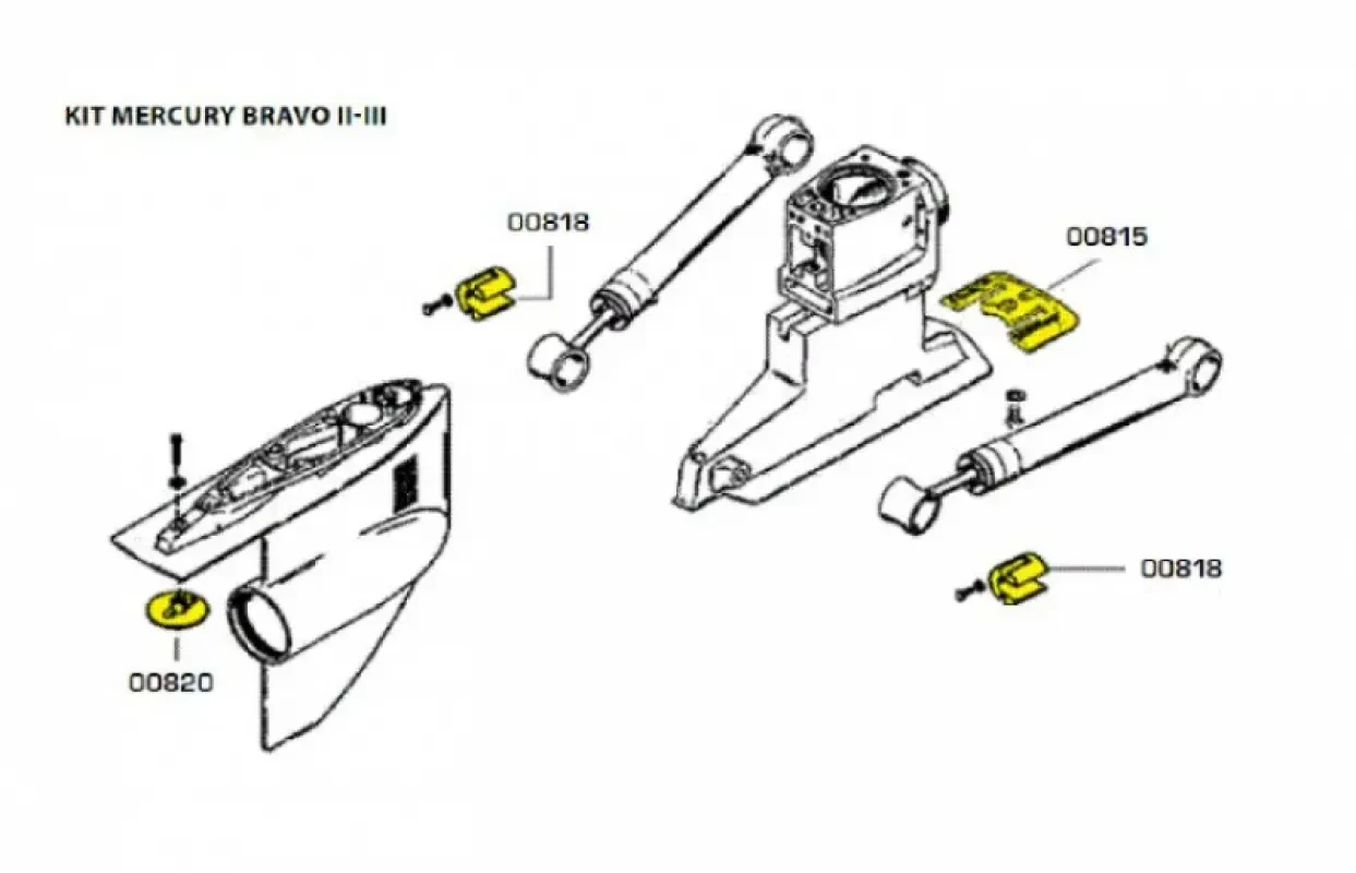 TECNOSEAL Комплект магниевых анодов BRAVO TWO/THREE