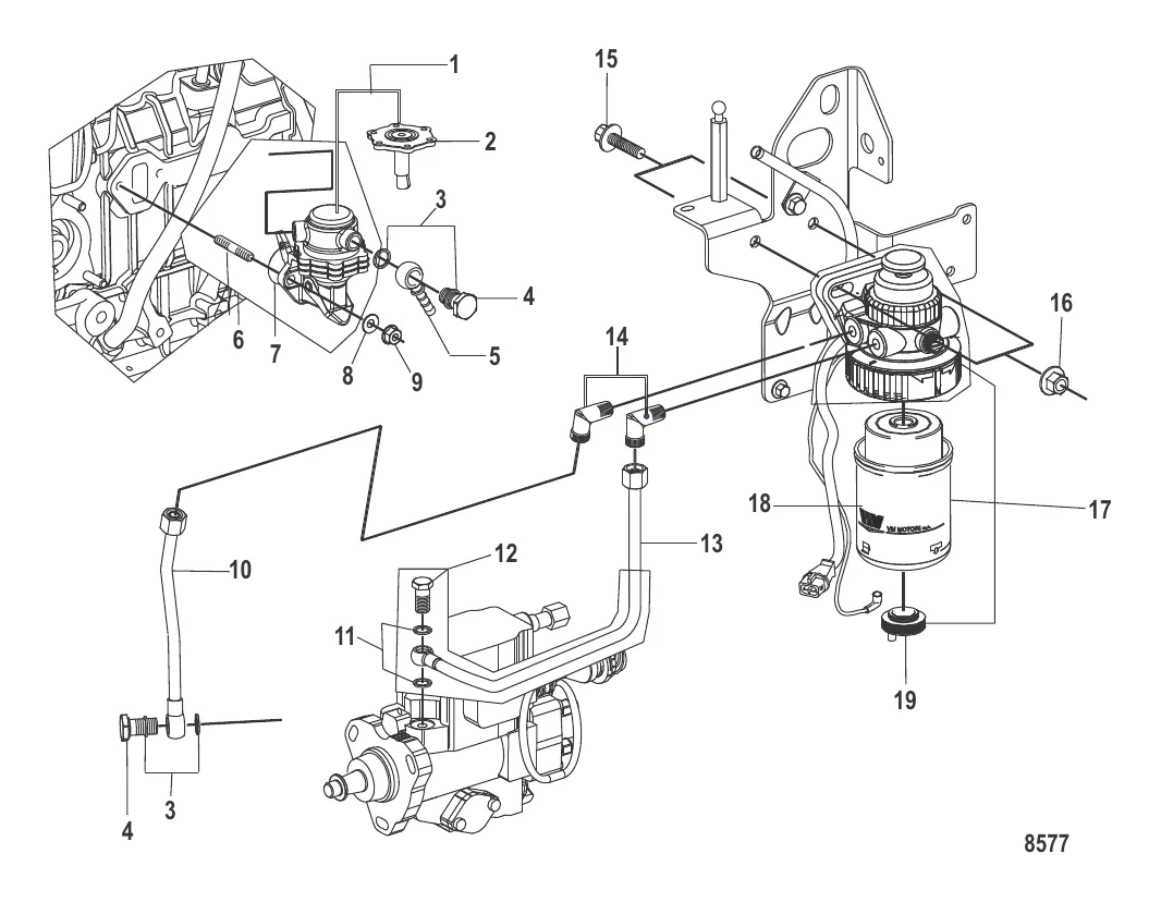 Топливный насос и топливный фильтр