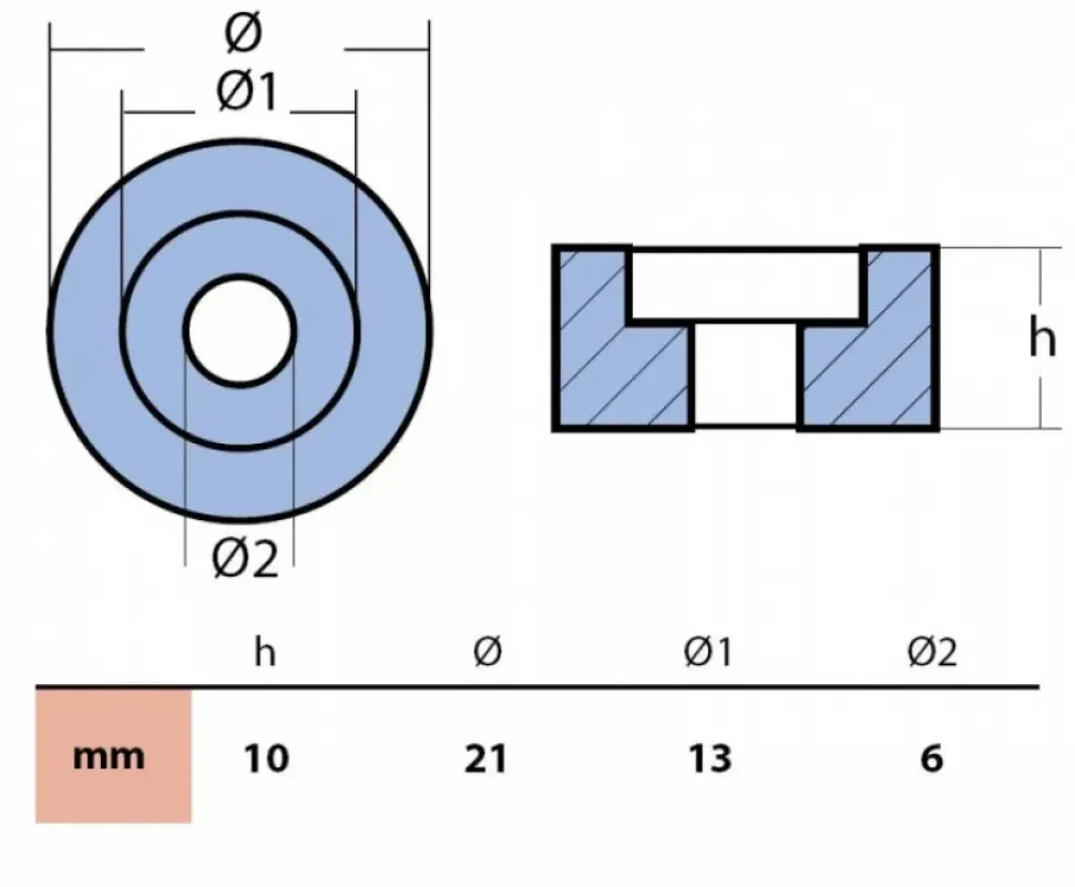 TECNOSEAL Анод алюминиевый Suzuki