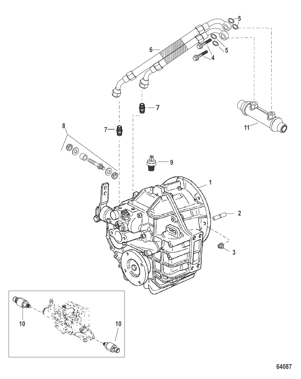 Трансмиссия и связанные детали (45-1 и 45A DTS)