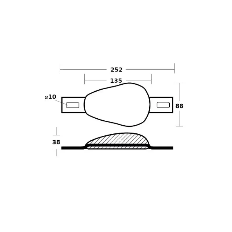 TECNOSEAL Анод алюминиевый на корпус судна