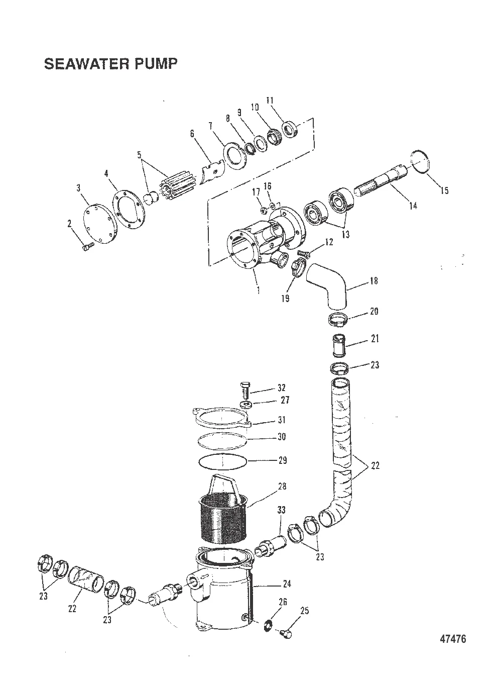 НАСОС ДЛЯ ЗАБОРТНОЙ ВОДЫ (БОРТОВЫЕ ДВИГАТЕЛИ)