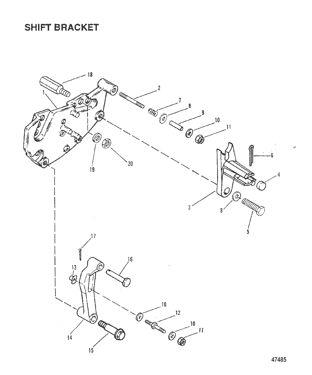 КРОНШТЕЙН ПЕРЕКЛЮЧЕНИЯ ПЕРЕДАЧ (ПОВОРОТНО-ОТКИДНАЯ КОЛОНКА)