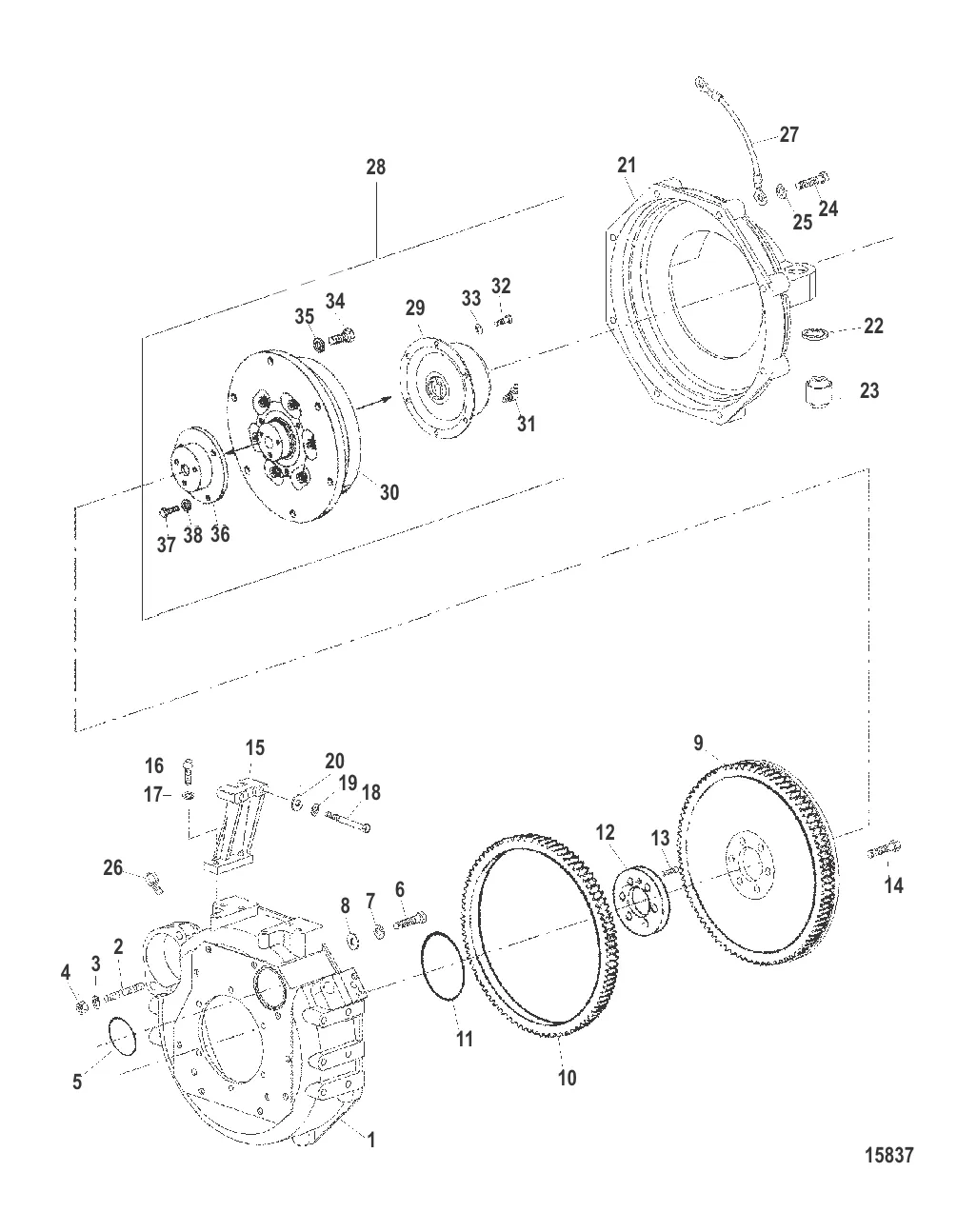 Корпус маховика (ПОВОРОТНО-ОТКИДНАЯ КОЛОНКА)