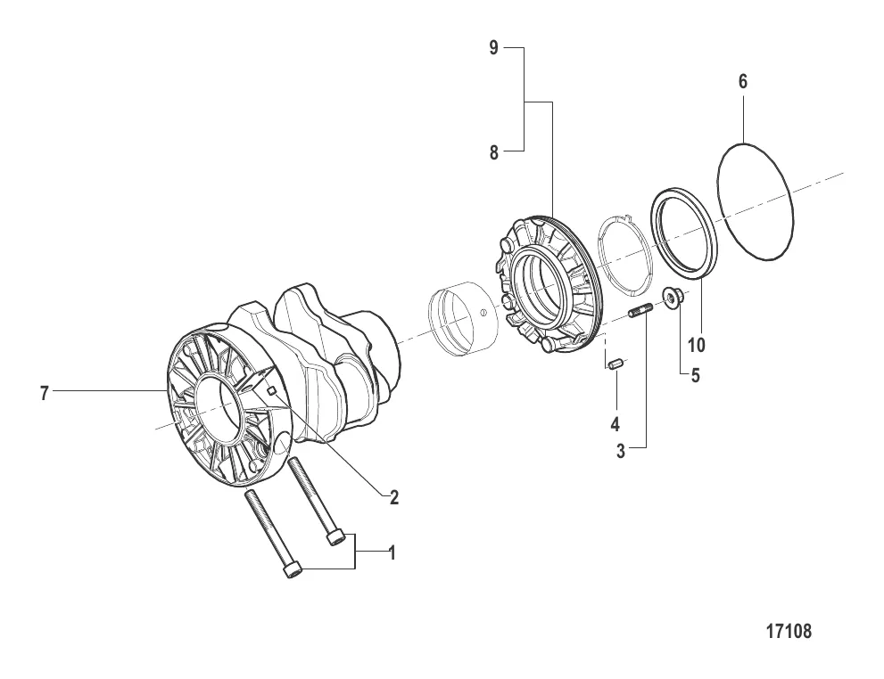 Задний масляный уплотнитель и стакан подшипника